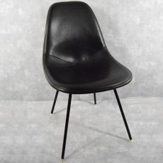 画像1: 50〜70's Herman Miller社製 Eames "ナウガハイド張り" Hベース サイドシェルチェア (1)