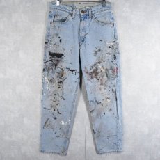 画像1: 90's Levi's 550 USA製 ペンキペイント デニムパンツ W30 (1)