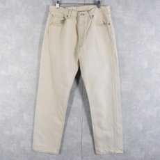 画像1: 90's Levi's 501 USA製 ホワイトデニムパンツ W33 (1)