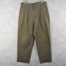 画像1: 90's POLO Ralph Lauren USA製 "POLO CHINO" 2タックチノトラウザーズ W34 (1)