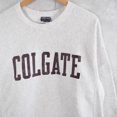 画像1: 90's JANSPORT REVERSE WEAVE TYPE USA製 "COLGATE"プリントスウェット L (1)