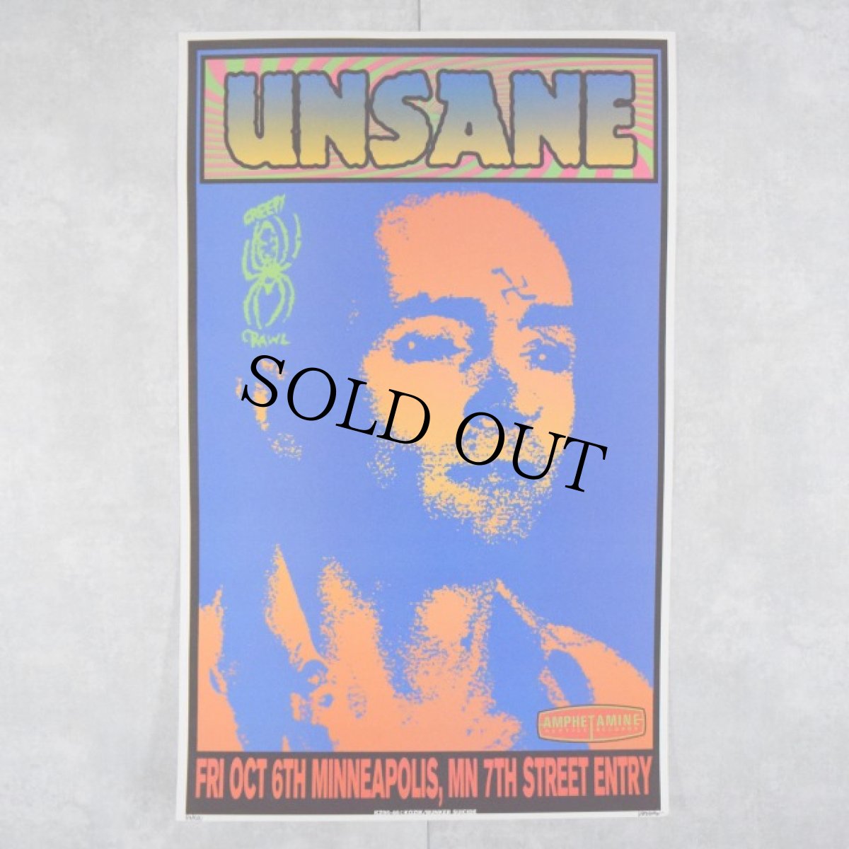 画像1: 1995  Frank Kozik "UNSANE" Poster サイン＆ナンバー入り (1)