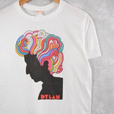 画像1: 70〜80's Milton Glaser "BOB DYLAN" アートプリントTシャツ M (1)