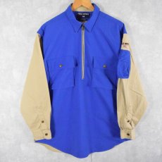 画像1: 90's POLO SPORT Ralph Lauren ハーフジップ コットンナイロンシャツ (1)