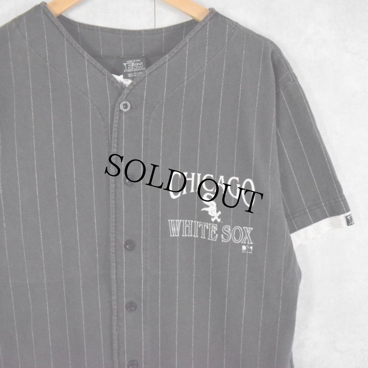 画像1: USA製 CHICAGO WHITE SOX ベースボールシャツ L (1)