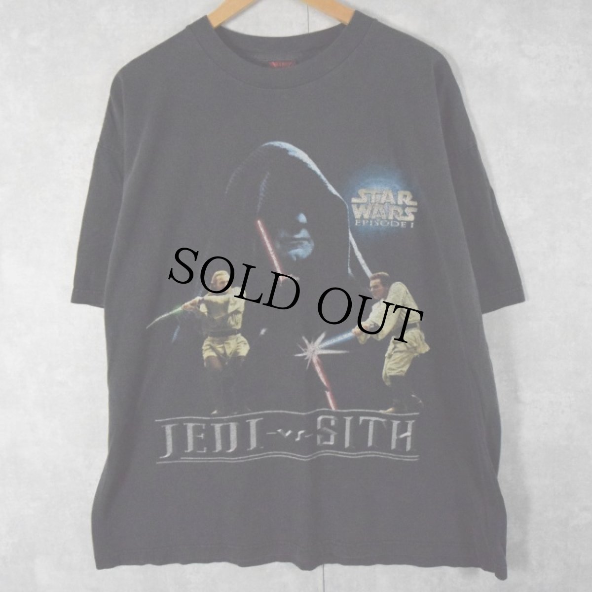 画像1: 90's〜 STAR WARS "JEDI vs SITH" SF映画プリントTシャツ (1)