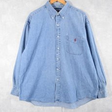 画像1: POLO Ralph Lauren "BIG SHIRTS" デニムボタンダウンシャツ XL (1)