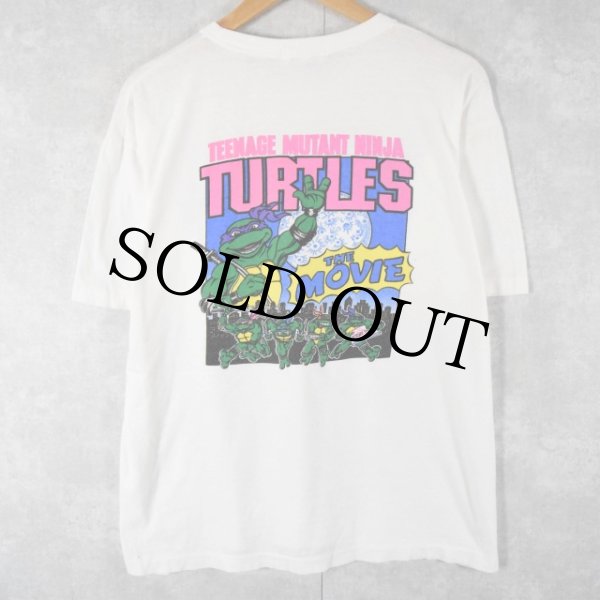 90's Teenage Mutant Ninja Turtles アニメキャラクタープリントTシャツ