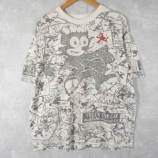 画像1: 80's FELIX 総柄 キャラクタープリントTシャツ (1)