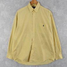 画像1: 90's〜 POLO Ralph Lauren "BIG SHIRTS" コットンツイルボタンダウンシャツ M (1)