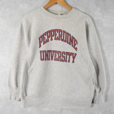 画像2: 80's Champion REVERSE WEAVE トリコタグ USA製 "PEPPERDINE UNIVERSITY" 染み込みプリントスウェット M (2)