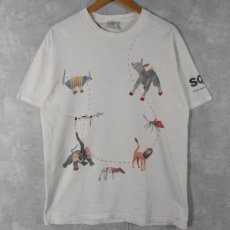 画像2: 90's Herman Miller SQA インテリアメーカープリントTシャツ L (2)