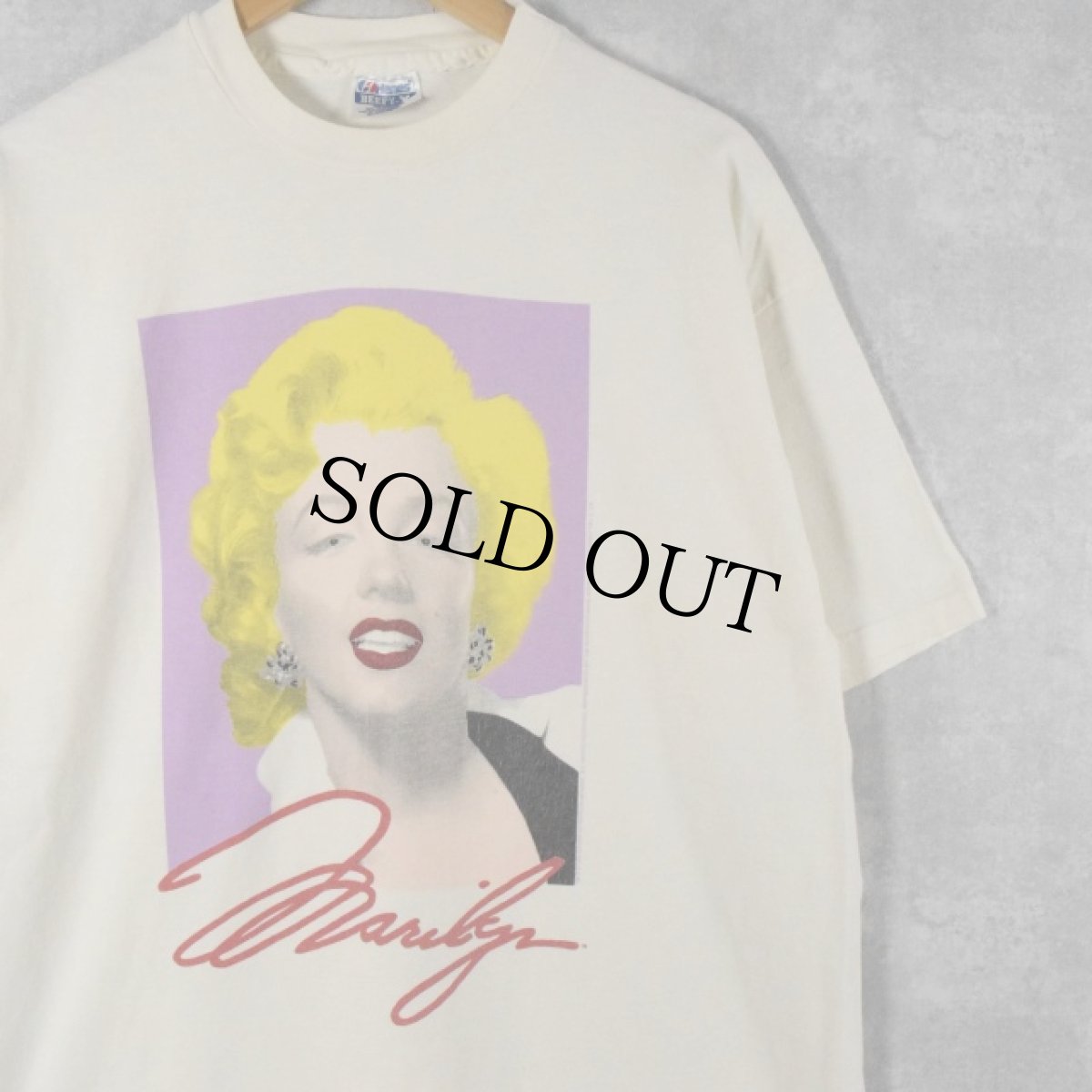 画像1: 90's Marilyn Monroe USA製 アートイラストプリントTシャツ XL (1)