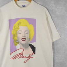 画像1: 90's Marilyn Monroe USA製 アートイラストプリントTシャツ XL (1)