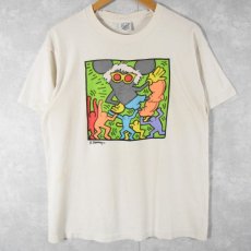 画像2: 90's Keith Haring USA製 "Andy Mouse" アートプリントTシャツ L (2)