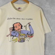 画像1: 90's SALVIDOR DALI USA製 "EATING A BOWL OF SURREAL" アートイラストプリントTシャツ XL (1)