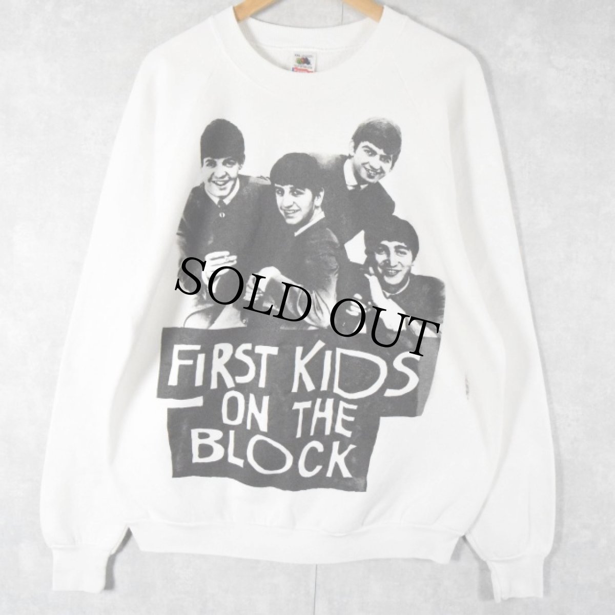 画像1: 90's THE BEATLES "FIRST KID ON THE BLOCK" ロックバンドスウェット XXL (1)