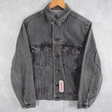 画像1: 90's Levi's 75505 CANADA製 ブラックデニムジャケット SIZE38 (1)