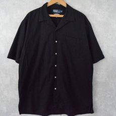 画像1: 90's〜 POLO Ralph Lauren "CLAYTON" レーヨン×コットン オープンカラーシャツ L (1)