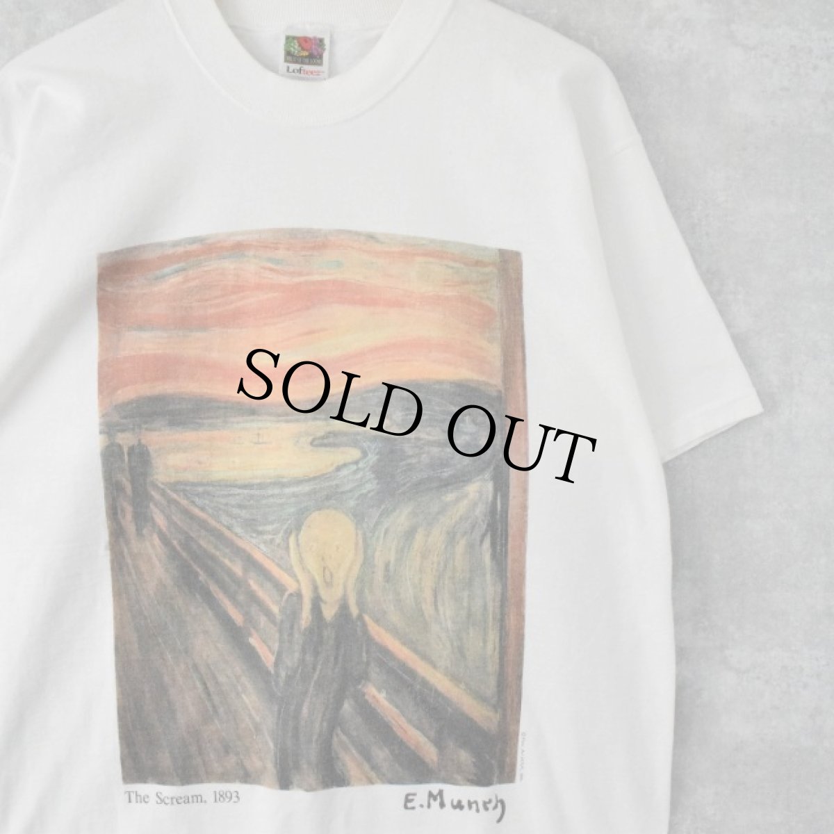 画像1: 90's Edvard Munch "ムンクの叫び" アートプリントTシャツ L (1)