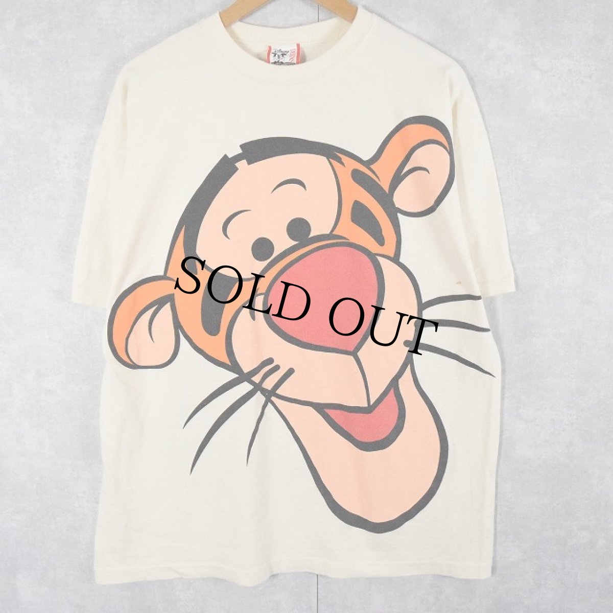 画像1: 90's Disney USA製 ティガー キャラクタープリントTシャツ ONE SIZE (1)