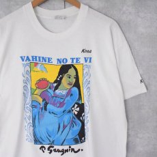 画像1: 80's Paul Gauguin USA製 "Vahine no te vi" アートプリントTシャツ XL (1)