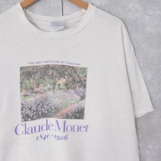 画像1: 90's Claude Monet USA製 "Irises" アートプリントTシャツ XL (1)