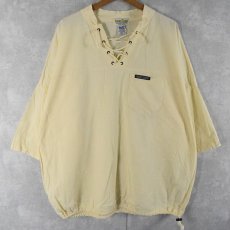 画像1: 90's EZZE WEAR CANADA製 レースアッププルオーバー L (1)