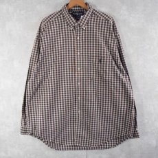 画像1: POLO Ralph Lauren "BIG SHIRT" チェック柄 ロゴ刺繍 ボタンダウンシャツ XL (1)