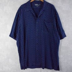 画像1: POLO Ralph Lauren "CLAYTON" 総柄 レーヨンオープンカラーシャツ XL (1)