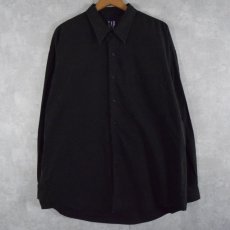 画像1: 90's GAP コットンシャツ BLACK  XL (1)