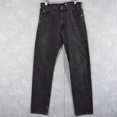 画像1: 90's Levi's 505 USA製 "REGULAR FIT STRAIGHT LEG"  ブラックデニムパンツ W31 (1)