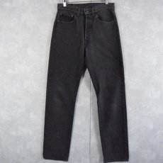 画像1: 90's Levi's 501 USA製 ブラックデニムパンツ W30 (1)