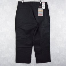 画像2: Dickies "LOOSE FIT" ダブルニーワークパンツ BLACK フラッシャー付き W36 (2)