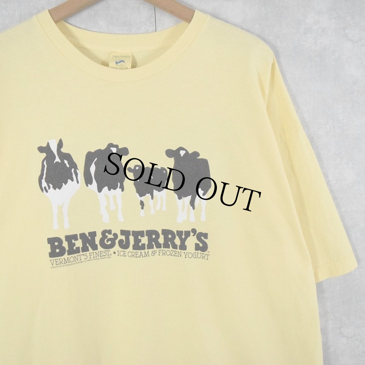 画像1: 90's BEN&JERRY'S USA製 企業プリントTシャツ XL (1)