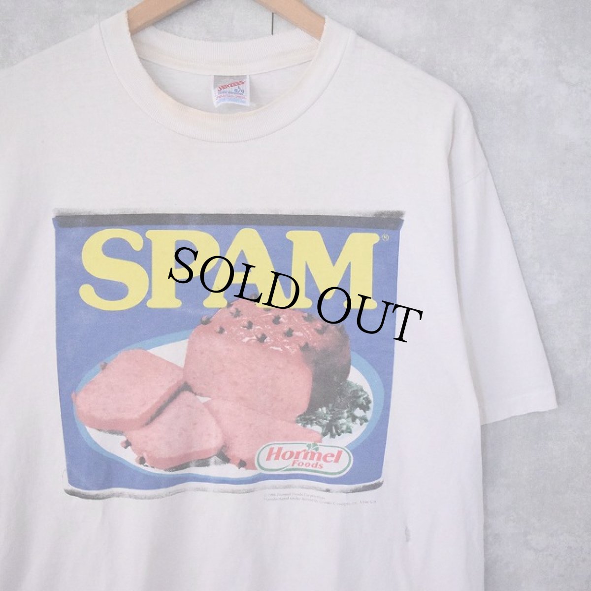 画像1: 90's SPAM USA製 プリントTシャツ L (1)