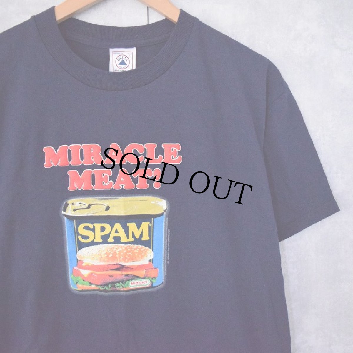 画像1: 2000's SPAM 発泡プリントTシャツ L (1)