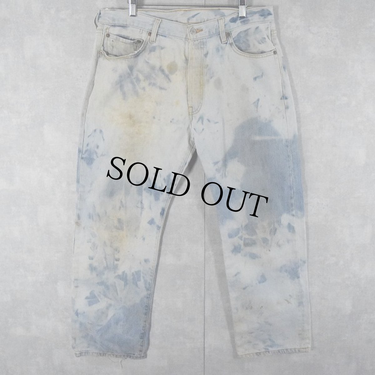 画像1: Levi's 501 "Cloudy Dye" ブリーチデニムパンツ W35 (1)