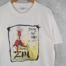 画像1: 90's〜 Ralph Steadman "Cardinal Zin" アートプリントTシャツ L (1)