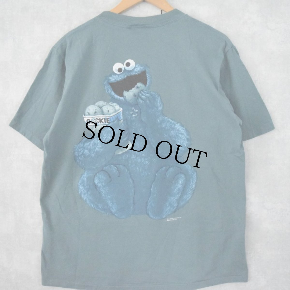 画像1: 90's COOKIE MONSTER USA製 "Calvin Klein"パロディTシャツ L (1)