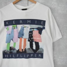 画像1: 90's The Muppets USA製 "KERMIE HILFLIPPER" TOMMYパロディTシャツ L (1)