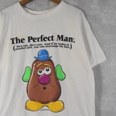 画像1: 90's Mr. Potato Head USA製 "The Perfect Man" キャラクタープリントTシャツ XL (1)