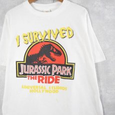 画像1: 90's JURASSIC PARK THE RIDE USA製 プリントTシャツ XL (1)