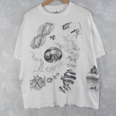 画像1: 90's M.C. Escher USA製 アートプリントTシャツ XL (1)