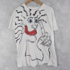 画像1: 90's GRANT ハンドペイント アートTシャツ (1)