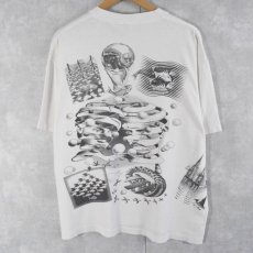 画像2: 90's M.C. Escher USA製 アートプリントTシャツ XL (2)