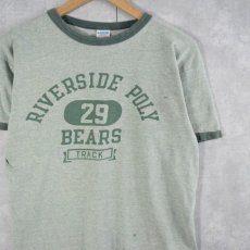 画像1: 70s~80's Champion バータグ USA製 "RIVERSIDE POLY BEARS" リンガーTシャツ L (1)