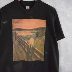 画像1: 90's Edvard Munch "叫び" アートプリントTシャツ L (1)