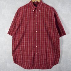 画像1: Ralph Lauren "BLAKE" チェック柄 ボタンダウンコットンシャツ L (1)