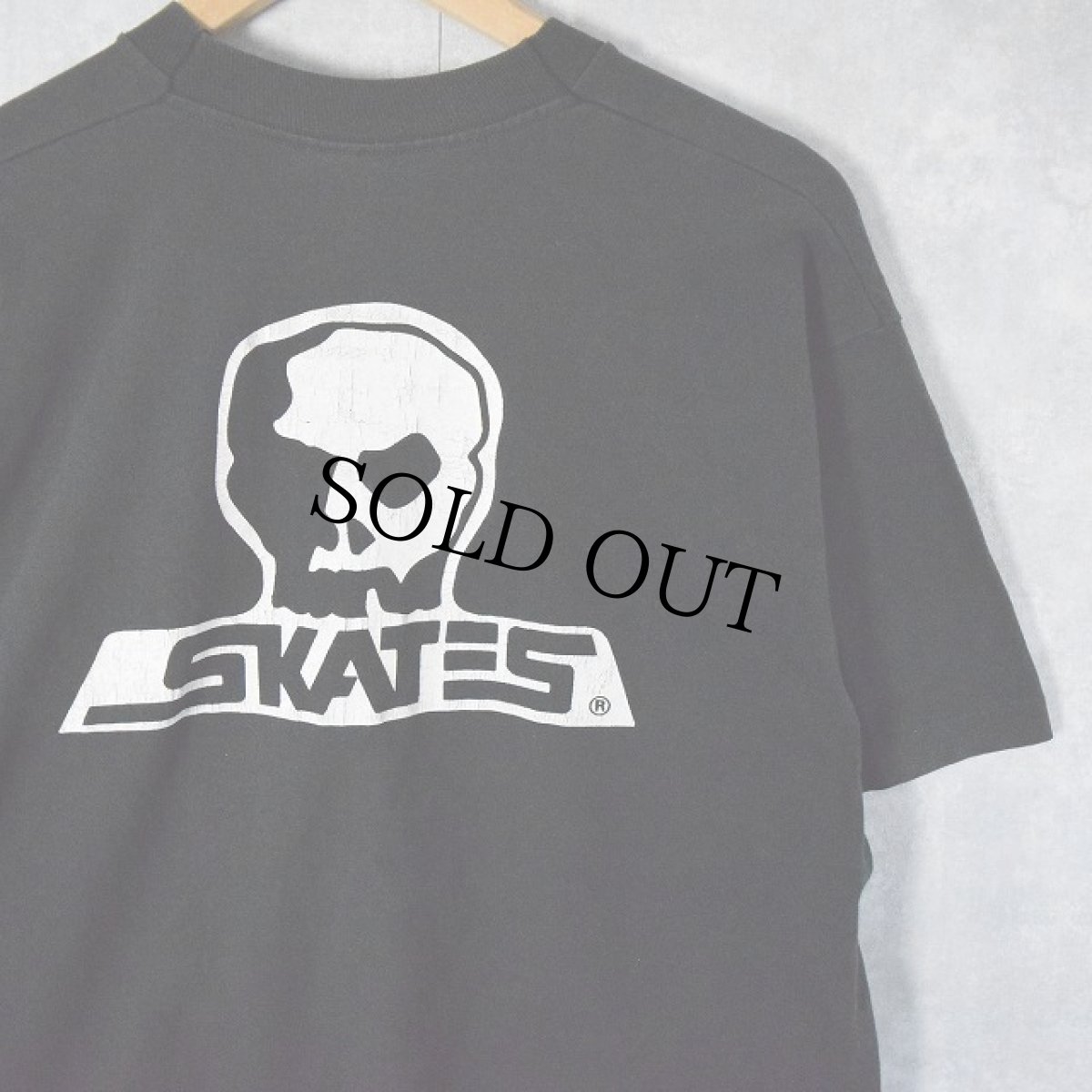 画像1: 90's SKULL SKATE CANADA製 スケートブランド ロゴプリントTシャツ L (1)